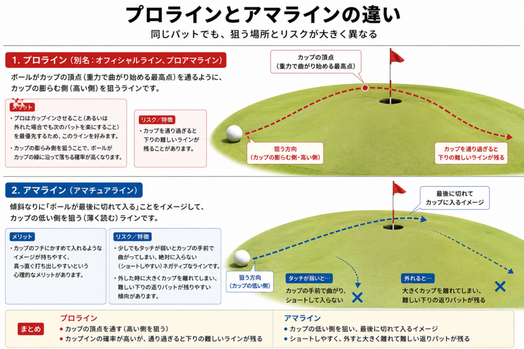 プロラインとアマライン。本当に外している原因はラインの読み不足なのか？